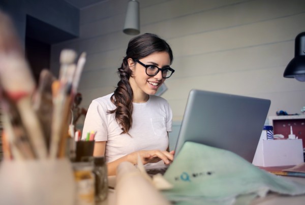 Women Using Her Laptop