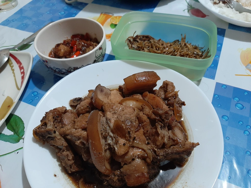Truly Filipino lunch with Lechong Paksiw and Fried Dilis by J Darell Sapin