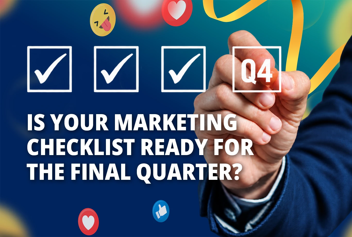 Marketing team reviewing a checklist and strategy for the final quarter of the year